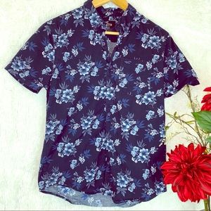HOLLISTER Epic Flex Floral Button Down Shirt sz S